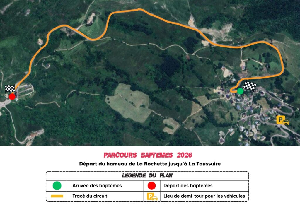 Foto van het parcours van de eerste ritten van de auto's tijdens het AST-evenement